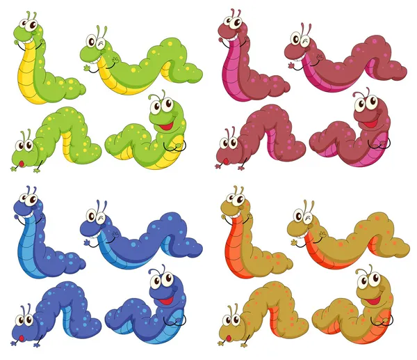 A group of caterpillars — Stock Illustration A group of caterpillars Stock Illustration