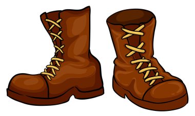 A pair of brown boots clipart