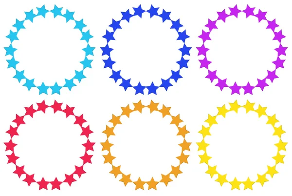 Circles made of stars — Stock Vector