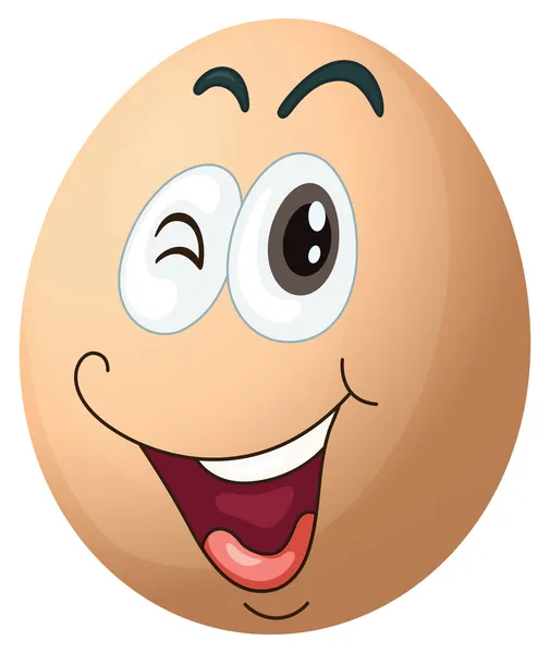 A smiling egg — Stock Vector