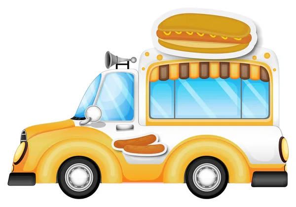 A jármű eladási zsemlét és hotdogs — Stock Vector