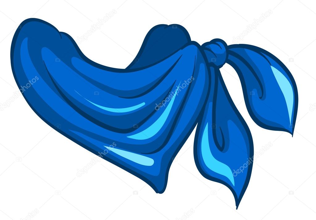 A blue scarf