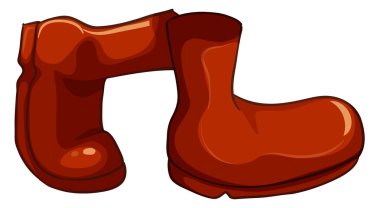 bir çift kırmızı çizme