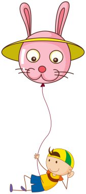 oynak, genç bir çocuk balon holding