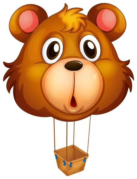 A brown bear balloon — Stock Vector