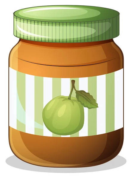 A bottle of guava jam — Stockvector