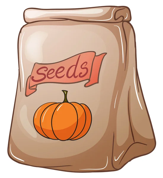 Un paquete de semillas de calabaza — Vector de stock