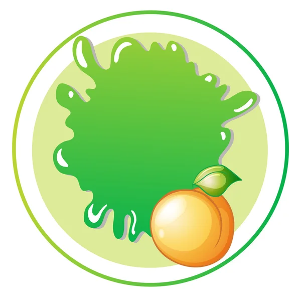 Un gabarit rond vide avec une orange — Image vectorielle