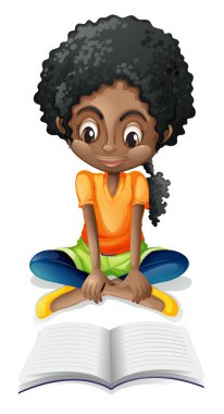 siyah bir kız okuma