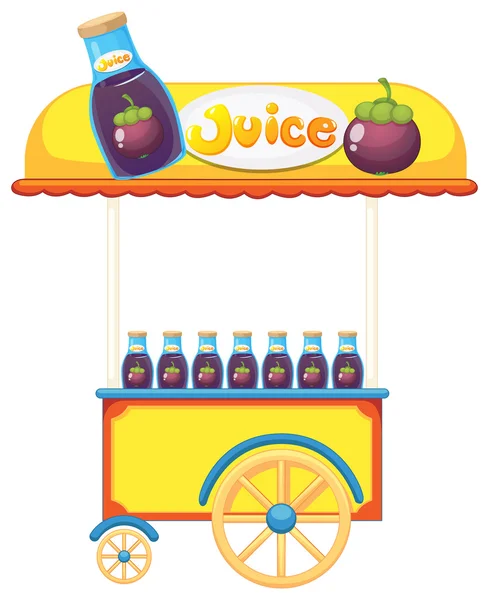 Pushcart πωλούν χυμό φρούτων — Διανυσματικό Αρχείο