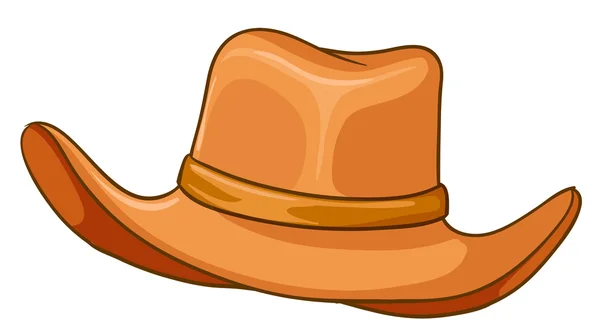 Un sombrero marrón — Vector de stock