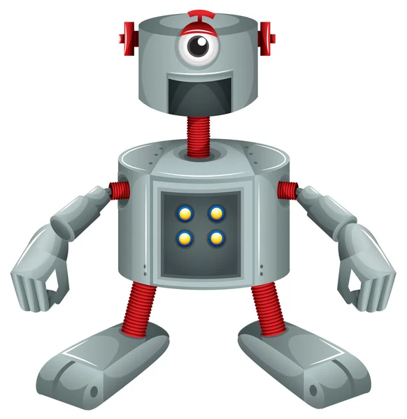 En grå robot — Stock vektor