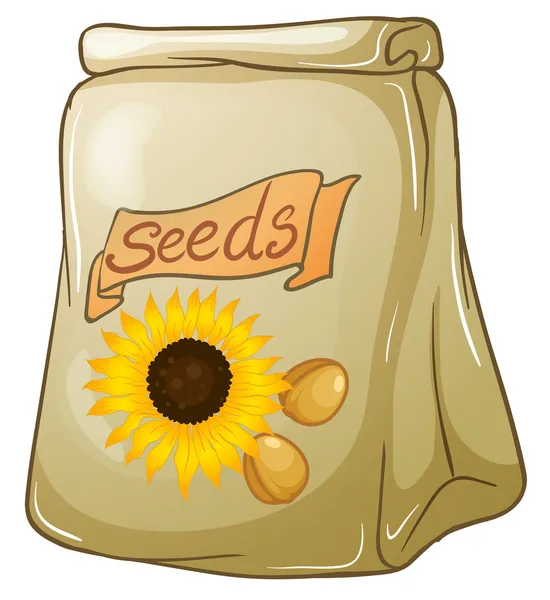 Un paquete de semillas de girasol — Vector de stock