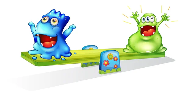 Happy monsters spelen — Stockvector