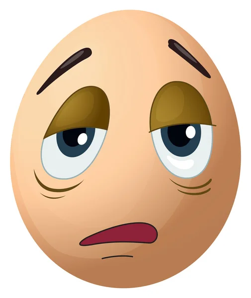 A sad egg — Stock Vector