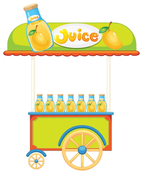 A wooden juice cart — Stock Vector