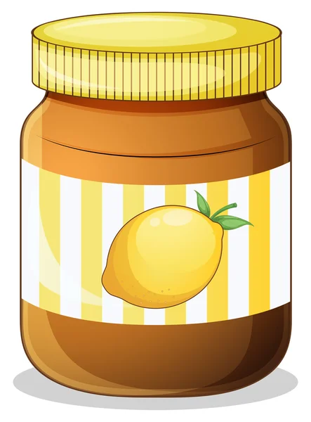 Une bouteille de confiture de citron — Image vectorielle