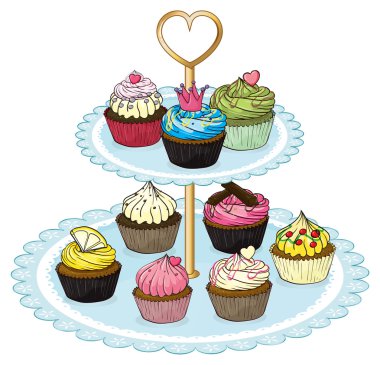 cupcakes tam bir cupcake tepsisi