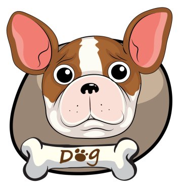 een hoofd van een bange hond