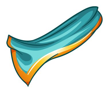 mavi ve turuncu renkli atkı