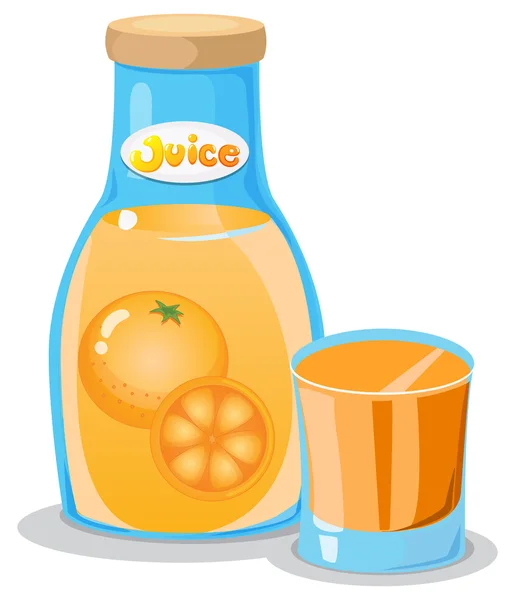 Une bouteille de jus d'orange — Image vectorielle