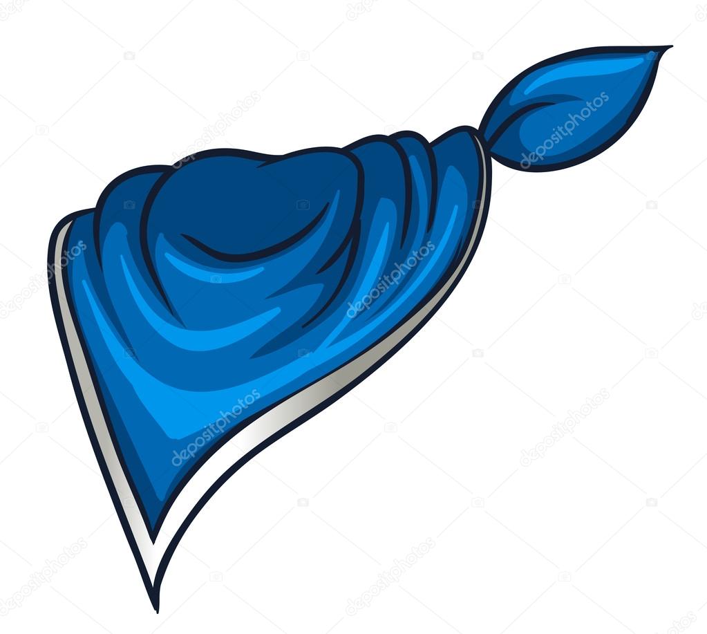 A blue scarf