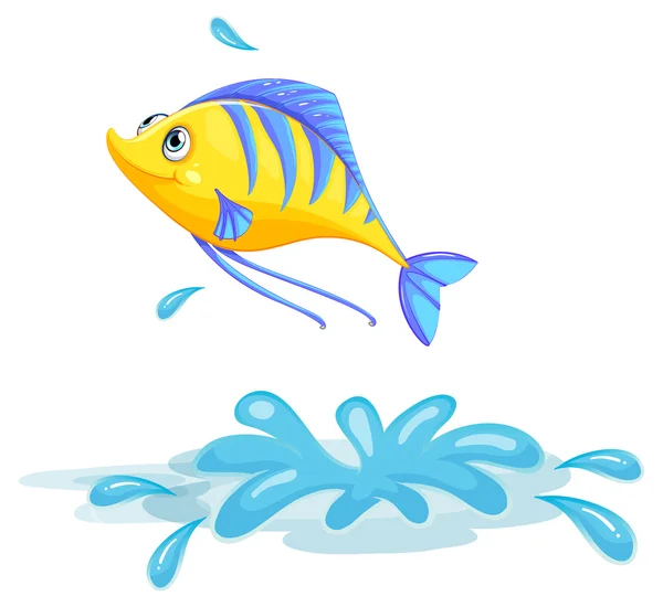 A yellow fish — Stock Vector