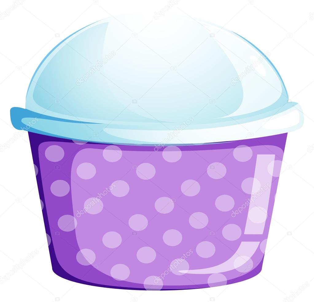 An empty disposable cupcake container