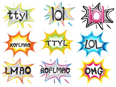 Different short-termed expressions clipart