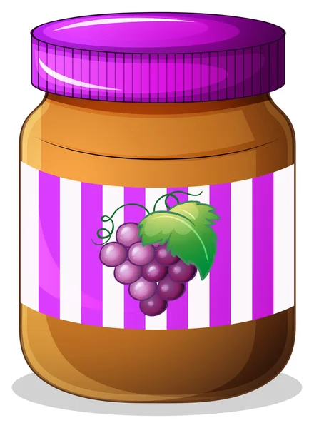 Un pot de confiture de raisin — Image vectorielle