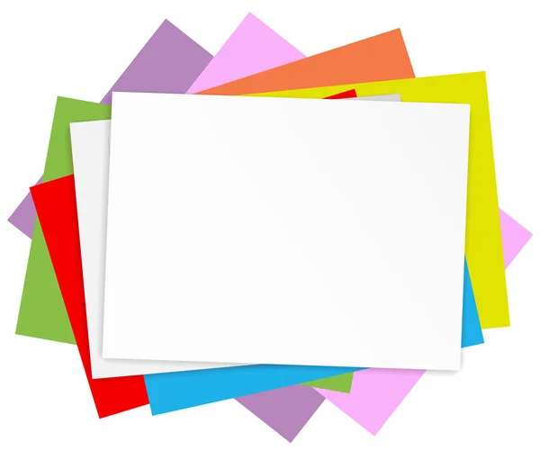 Empty colored papers — Stock Vector