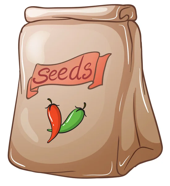 Een pack van chili zaden — Stockvector