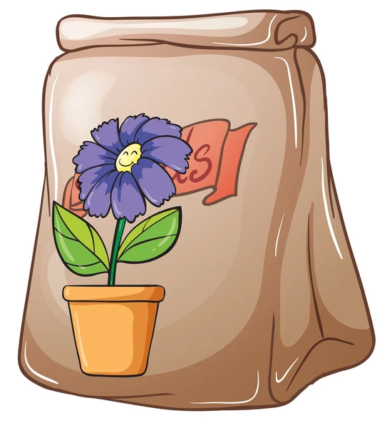 Un paquete de semillas de flores — Vector de stock