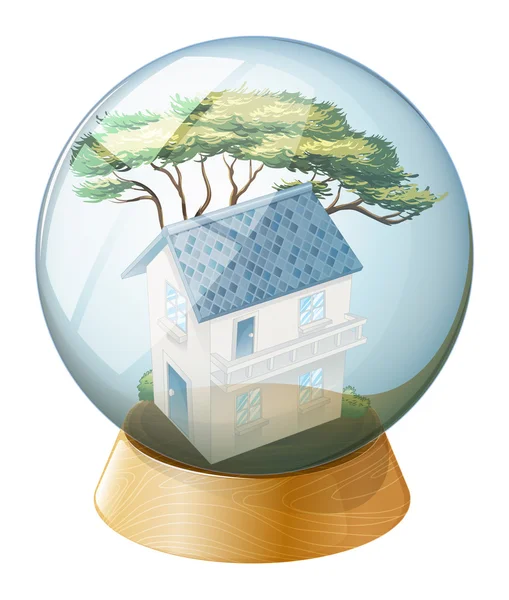 A big house inside the crystal ball — Stock Illustration A big house inside the crystal ball Royalty Free Stock Vectors