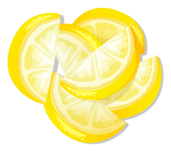 Szeletelt citrom — Stock Vector