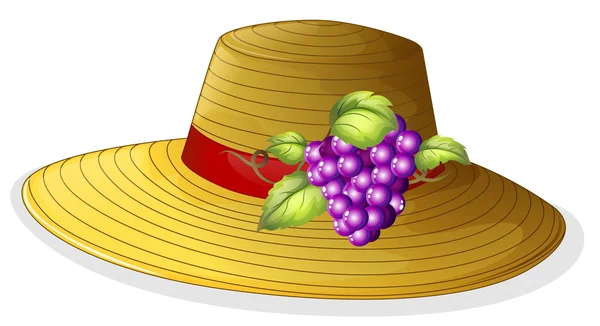 Um chapéu na moda com um fruto — Vetor de Stock