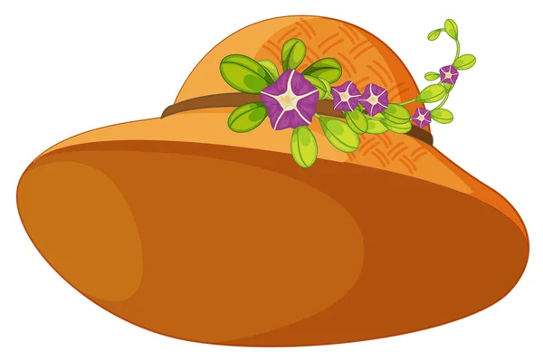 Un sombrero con plantas — Vector de stock