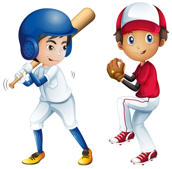 Kids playing baseball — Stock Vector