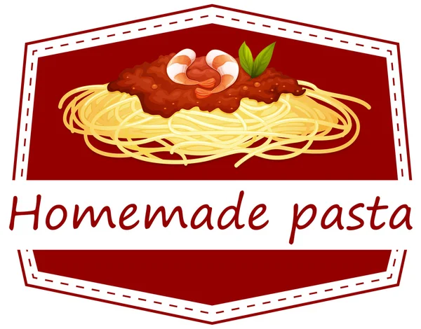 Huisgemaakte pasta — Stockvector