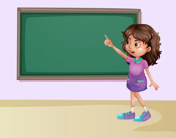 Mädchen im Klassenzimmer — Stockvektor