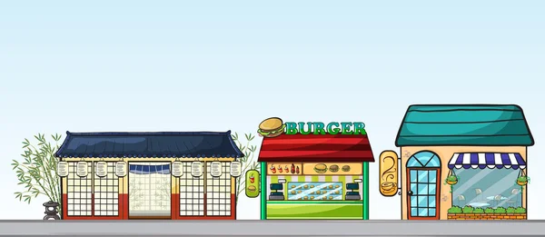 Different stores — Stock Illustration Different stores Stock Vector