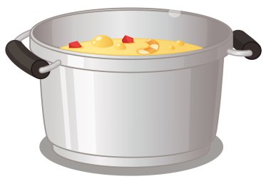 Pot of soup clipart