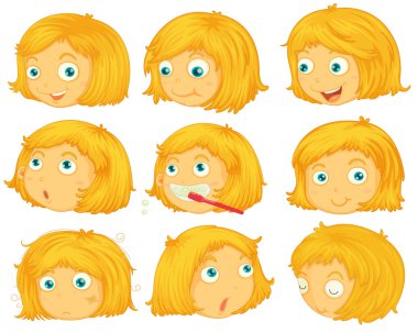 Blonde hair girl vector Blonde hair girl vector