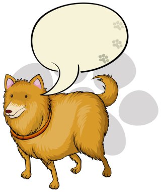 bir köpek ile bir boş belirtme çizgisi şablonu