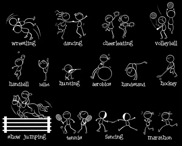 Sport doodle set — Stockvector