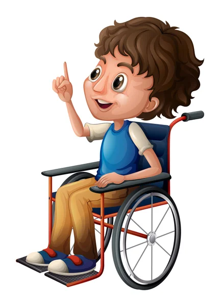 Ένας άντρας σε αναπηρική καρέκλα — Διανυσματικό Αρχείο