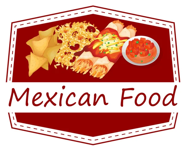 Comida mexicana — Vetor de Stock