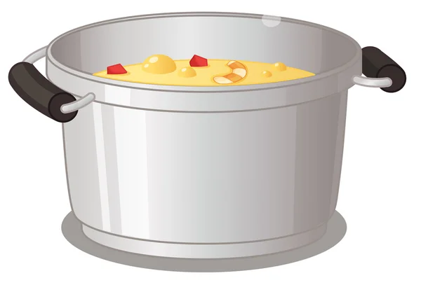 Pot of soup — Stock Illustration Pot of soup Stock Vector