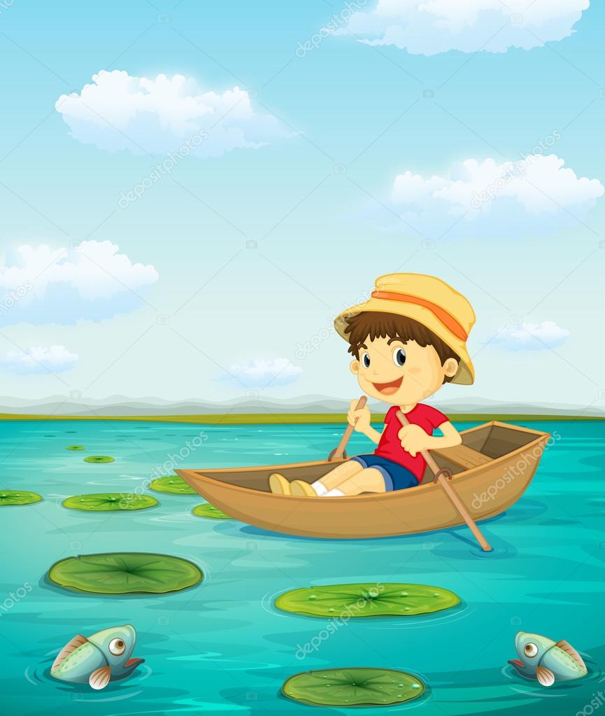 Boy on boat