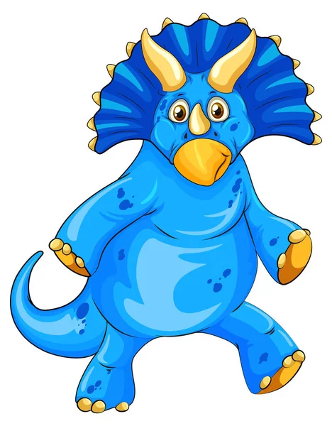 Triceratops Dinosaur Cartoon Character Illustration — Stock Vector